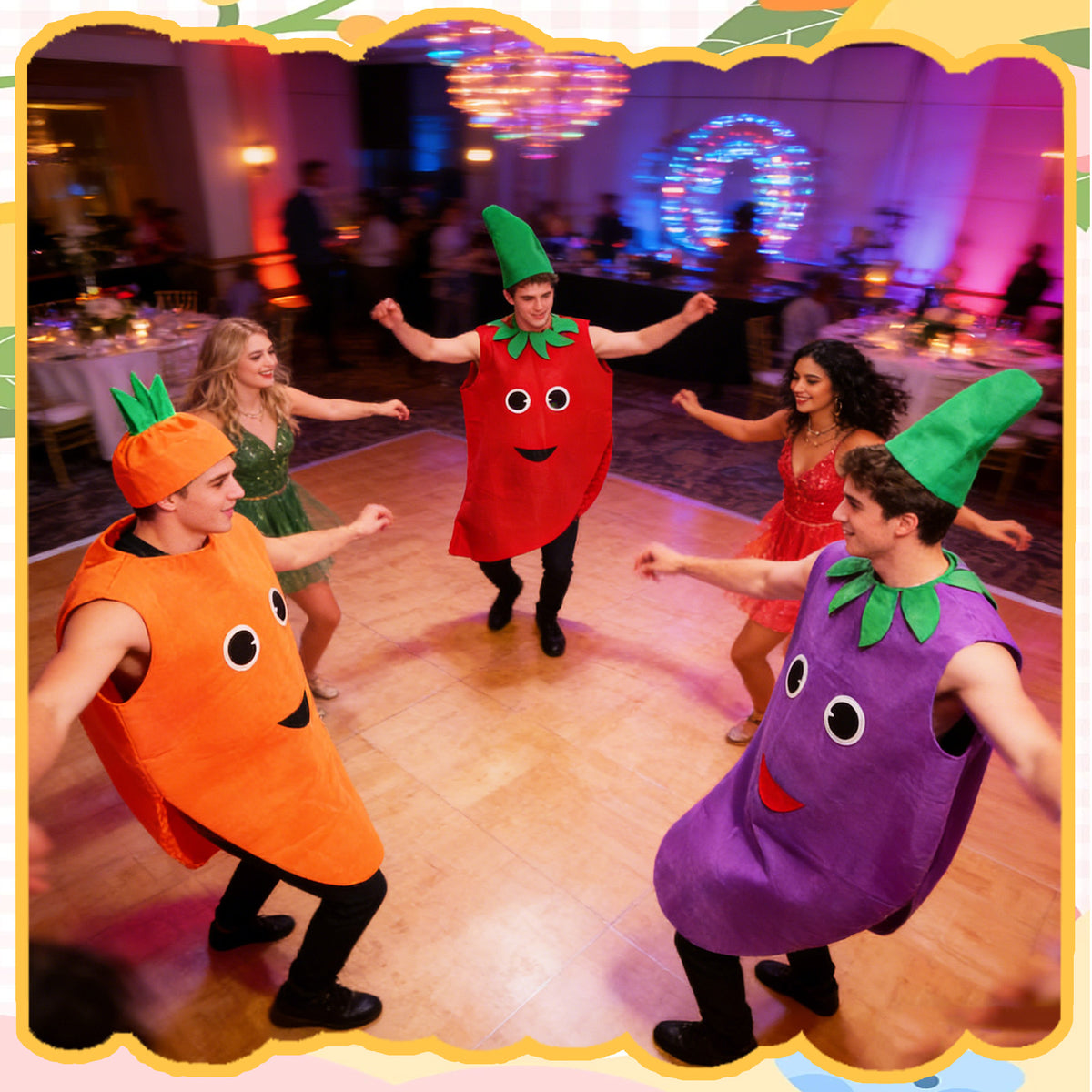 Fruit Costume Set Vegetable Costume Funny Food Outfit for Party Dress Up
