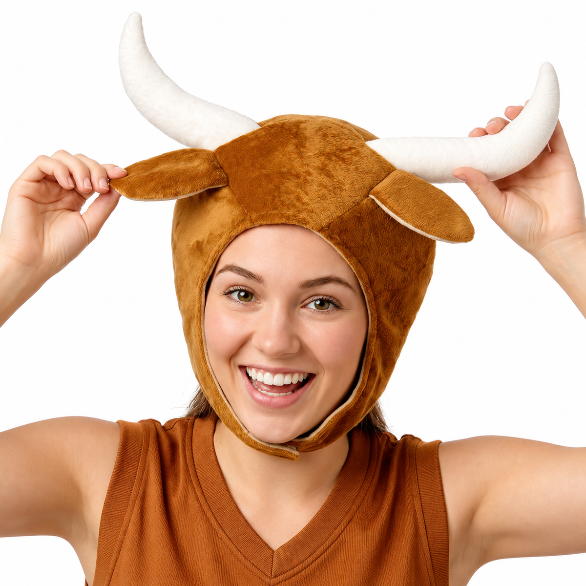 Longhorn Plush Hat Texas Game Day Costume Funny Animal Party Hat