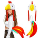 Chicken Costume Set Chicken Hat 2Pcs Rooster Costume Cosplay