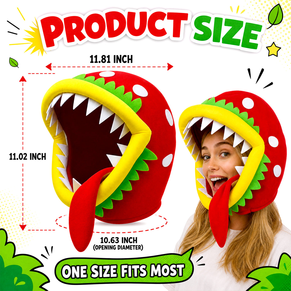 Plant Hat Carnivorous Plant Costume Funny Flower Headwear Party Hat