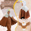Eagle Cape Bald Eagle Costume Bird Costume with Hood Eagle Hooded Cloak Hawks Cosplay for Party Dress Up