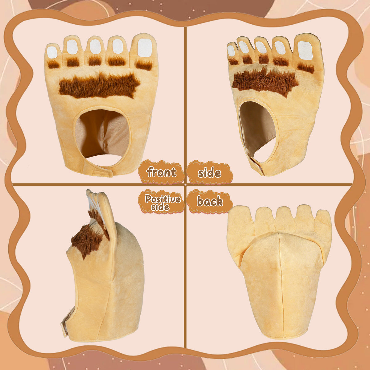 Bigfoot Hat Monster Sasquatch Foot Costume Funny Hat for Halloween