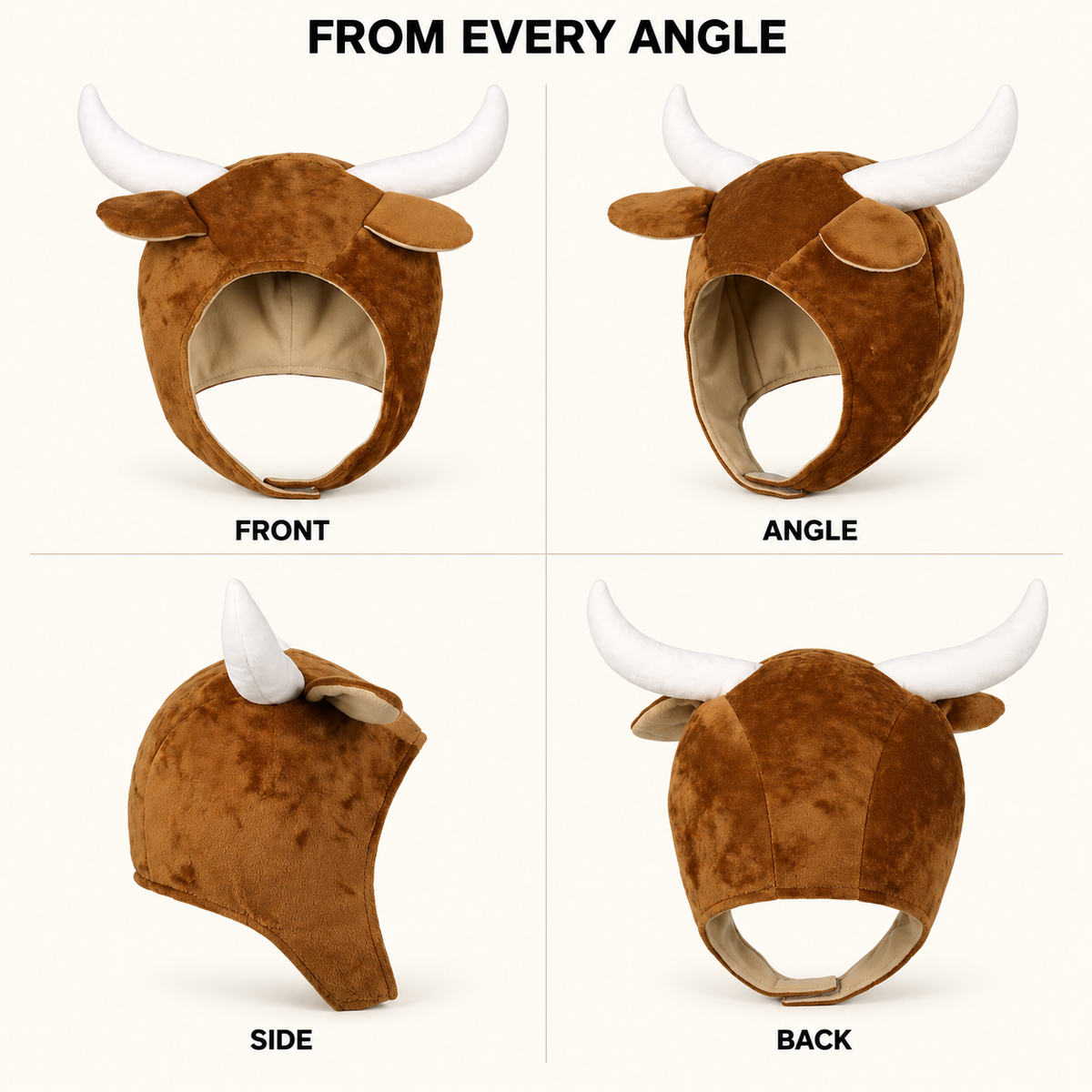 Longhorn Plush Hat Texas Game Day Costume Funny Animal Party Hat