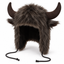 Plush Water Buffalo Hat Furry Winter Costume for Halloween and Parties