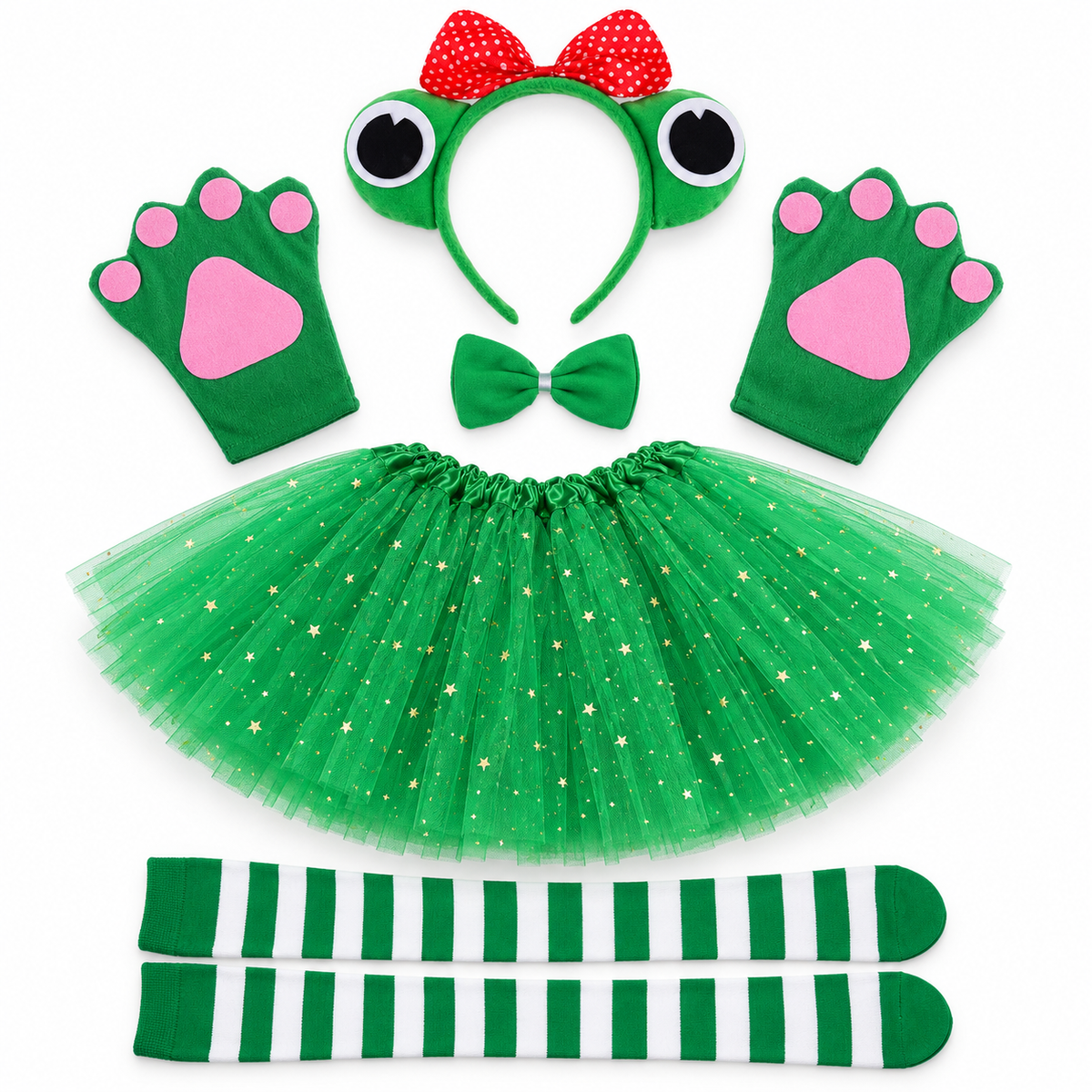 6Pcs Frog Headband Costume Frog Costume Accessories Halloween Party