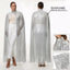 Silver Sequin Cape Long Glitter Cloak for Women Men Halloween Parties
