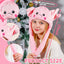 Axolotl Hat Moving Jumping Ear Hat Funny Party Headwear