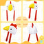Chicken Costume Set Chicken Hat 2Pcs Rooster Costume Cosplay