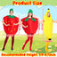 Fruit Costume Set Vegetable Costume Funny Food Outfit for Party Dress Up