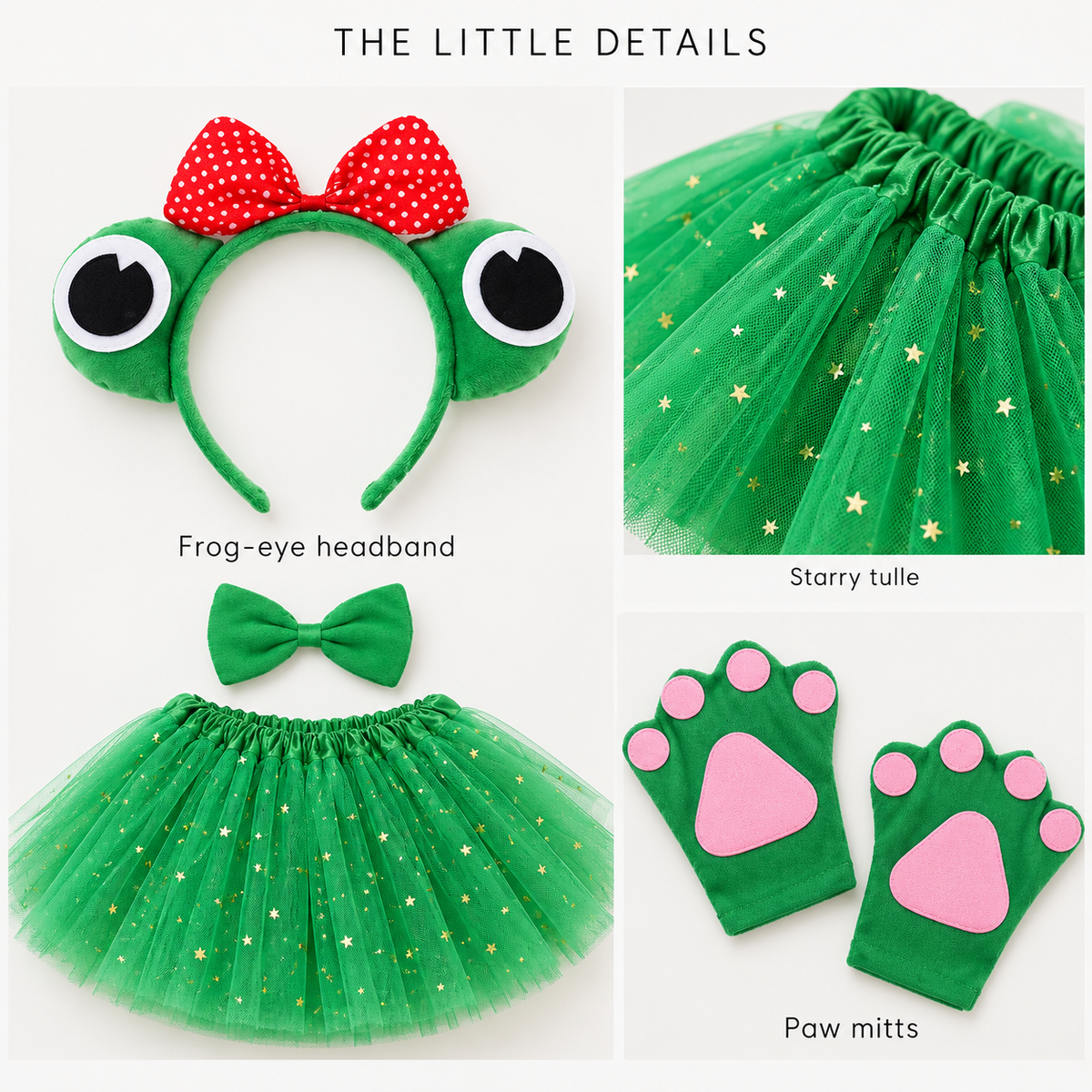 6Pcs Frog Headband Costume Frog Costume Accessories Halloween Party