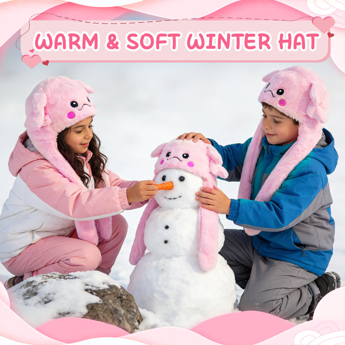 Axolotl Hat Moving Jumping Ear Hat Funny Party Headwear
