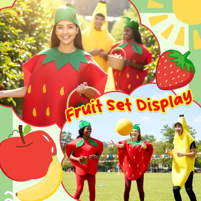 Fruit Costume Set Vegetable Costume Funny Food Outfit for Party Dress Up