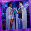 Silver Sequin Cape Long Glitter Cloak for Women Men Halloween Parties