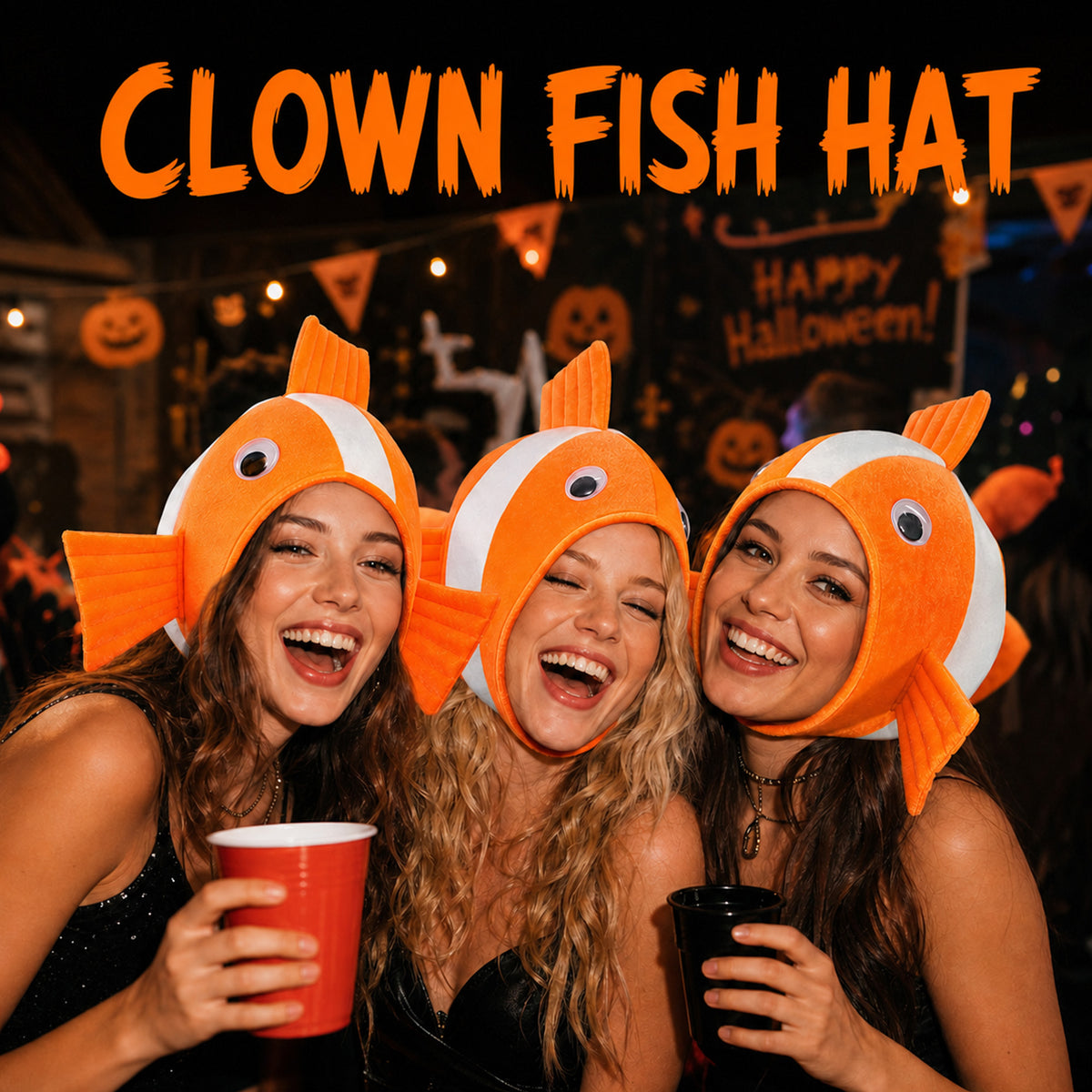 Clown Fish Hat Clownfish Costume Ocean Animal Sea Animal Party Hat