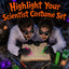Mad Scientist Costume Set Lab Coat Goggles Gloves Green Syringe Halloween